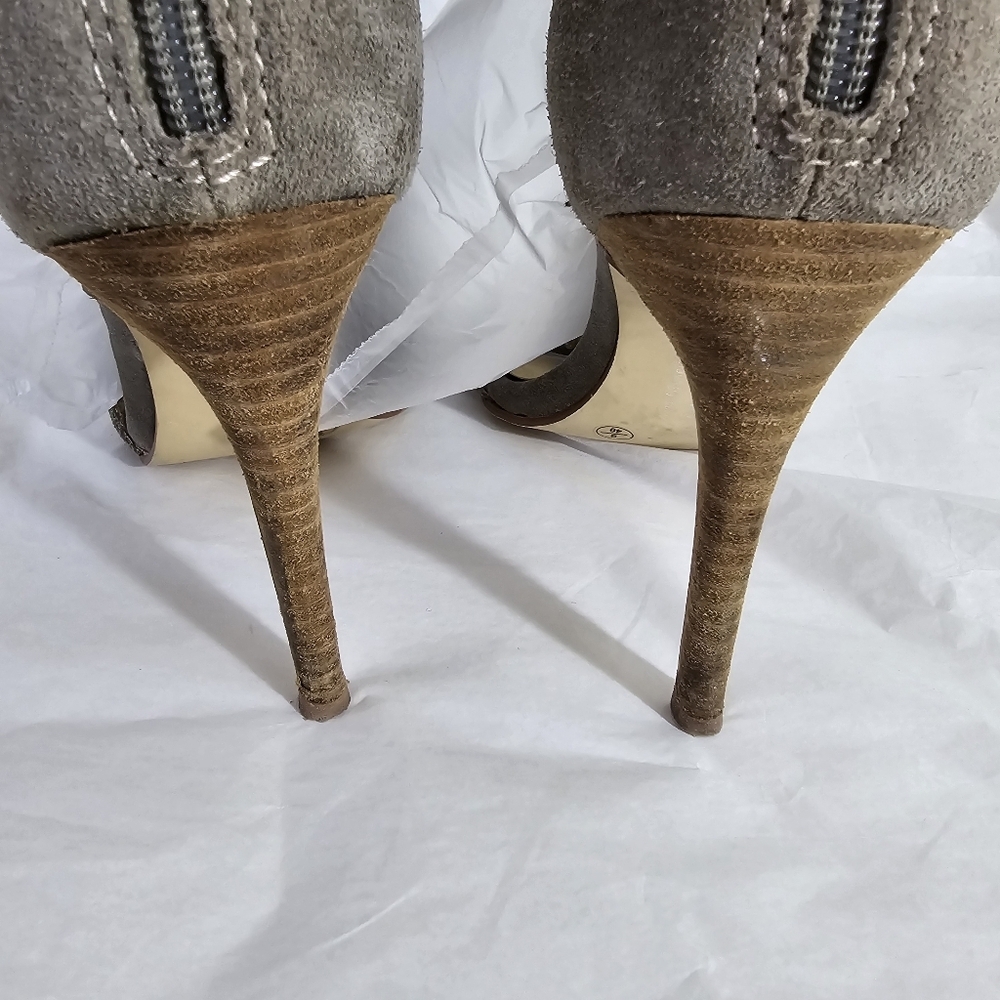 Chinese Laundry Gray Boho Fringe Strappy Sandals Shoe Womens Zipper Size 9 - Picture 8 of 11